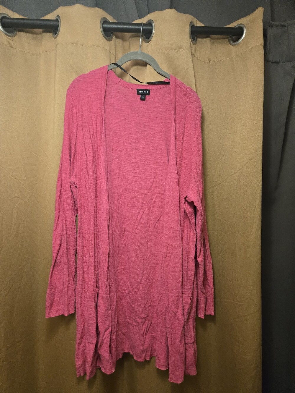 Torrid Size 2 Bright Pink Long Cardigan